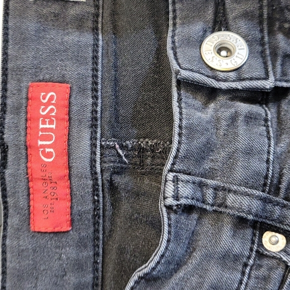 GUESS Tahiana Fit Distressed High Waist Skinny Faded Thin Jeans 25 - Picture 8 of 12